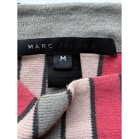 Marc Jacobs Bright Multi Stripe Sweater Boat Neck Cotton Women Medium - Picture 5 of 13